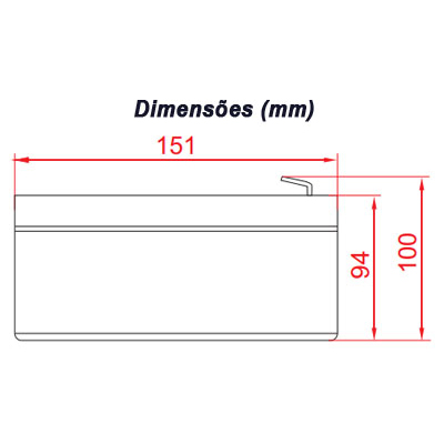 Bateria chumbo-acido Unipower UP1272, 12V, 7,2Ah, F187