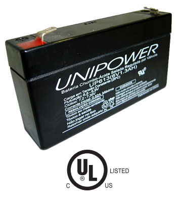 Bateria chumbo-acido Unipower UP613, 6V, 1,3Ah, F187