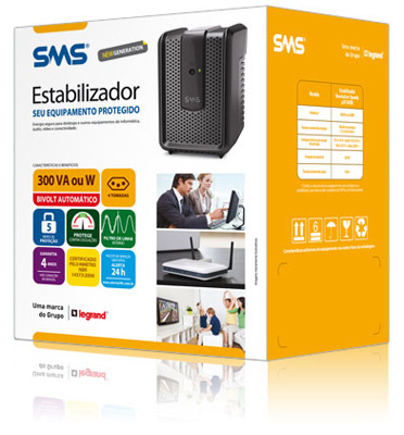 Estabilizador 300VA SMS Revolution Speedy Bivolt/115V