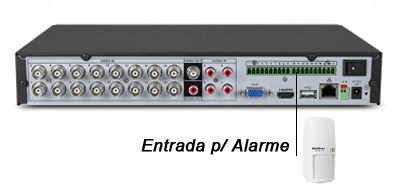 DVR com alarme Intelbras VD5016 16 cmeras normais 4 IP