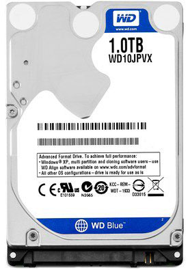 HD 1TB 2,5 pol. Notebook WD Blue SATA 6Gbps 5400RPM 8MB