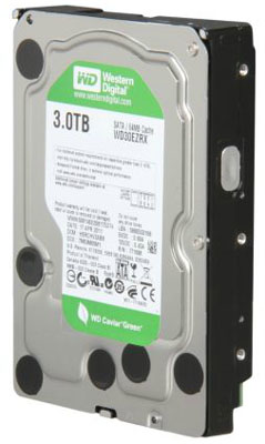 HD SATA-3, 3TB Western Digital WD30EZRX 64 MB cache
