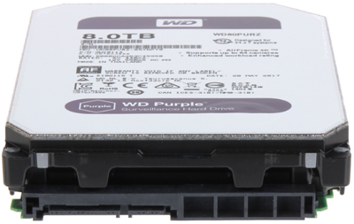 HD p/ DVR NVR 4K WD WD80PURZ Purple 8TB 64MB SATA 6GBps