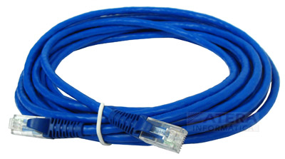 Patch cord Multilaser WI212 Cat.5e azul c/ 5 m