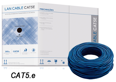 Caixa de cabo de rede CAT5e Multilaser WI266 azul 100 m