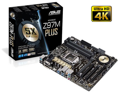 Placa me Asus Z97M-PLUS/BR, Intel LGA1150 VGA DVI HDMI