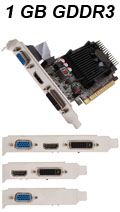 Placa vdeo PCI-e EVGA Geforce GT610 1GB DDR3 VGA HDMI#100
