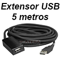 Cabo extensor USB 2.0 amplificado Roxline com 5 metros