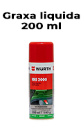 Graxa liquida lubrificante Wurth HHS 2000 200ml 140g