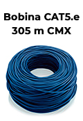 Bobina Cabo U/UTP CMX Furukawa 305m cat5e 4 pares azul#100