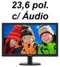 Monitor LED c/ udio 23,6 pol. Philips 243V5QHABA/57