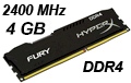 Memria 4GB DDR4 2400MHz CL15 HyperX Fury HX424C15FB2/4#100