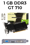 Placa vdeo Galax Geforce GT710 1GB DDR3 VGA DVI HDMI