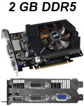 Placa vdeo Asus Geforce GTX750Ti 2GB DDR5 VGA DVI HDMI2