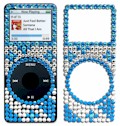 Adesivo com strass p/ iPod Nano 1 gerao azul 3481