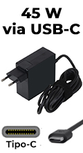 Fonte p/ notebook univ. 45W USB-C BestBattery BB20-BC45