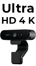 Webcam Logitech Brio ultra HD 4K zoom 5X autoFoco 2mics