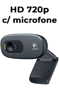 WebCam HD Logitech C270, 3MP foto e 720p em vdeo