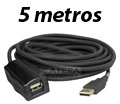 Cabo extenso ativa USB 2.0 c/ 5 m Lbramo 11131