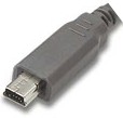 Cabo USB A X mini B - 5 1,80 m, 5 pinos, c&acirc;meras, celular ( CBUSBAXBMN )