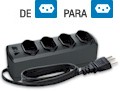 Extenso de 4 tomadas padro novo SMS 64100 10A 1 metro