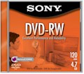 M�dia DVD-RW Sony 4.7GB 120 min at� 2x DMW47L2