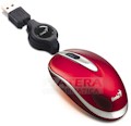 Mini mouse vermelho Genius TravelerPro USB/PS2 retrtil