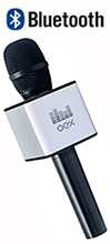 Microfone Bluetooth c udio 6W RMS e gravador OEX MK100