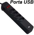 Protetor NewLink PE104 bivolt 4 tomadas 85J c/ USB