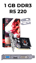 Placa vdeo PCyes Radeon R5220 1GB DDR3 64 HDMI VGA DVI