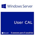 Windows Server CAL 2012/2016 p/ 5 clientes  R18-05201