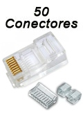 Pacote com 50 peas RJ45 macho CAT.6 Furukawa 35050282