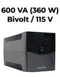 Nobreak 600VA (360W) Coletek SAFE 600 8 tom. 1 bat. Bivolt/115V