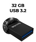 Pendrive Flash Drive 32GB SanDisk Ultra Fit USB 3.2