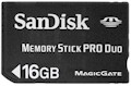 Memory Stick PRO Duo de 16GB Sandisk MagicGate p/ Sony