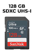 Carto memria 128GB Sandisk SDSDUNR-128G Ultra SDXC UHS-I 100MBps