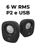 Speaker 2.0 C3Tech SP-30BK 6W RMS som P2 energia USB