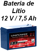 Bateria de ltio 12V 7,5Ah Unipower UPLFP12-7.5, F2