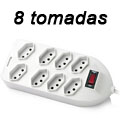 Rgua de 8 tomadas Multilaser WI253 bivolt 10A 1,2m