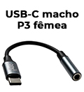 Adaptador de udio USB-C macho para P3 3,5mm fmea2
