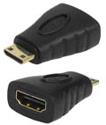 Adaptador HDMI fmea para mini HDMI macho Tblack#100