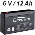 Bateria chumbo-cido ACTPower AP612 de 6 V, 12 Ah F187 #98