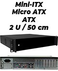 Gabinete rack 2U ATX 3Etec 19 pol. 50 cm prof. 8 slots#100