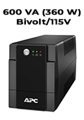 Nobreak APC 600VA (360W) BVX600BI-BR Bivolt/115V 54 min2