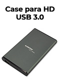 Case USB 3.0 Comtac Metallic Black p/ HDD/SSD SATA 2,5