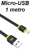 Cabo micro USB C3Tech CB-100 preto Fast Charge 1m2