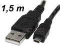 Cabo USB Roxline mini USB com 8 pinos p/ cmeras 1,5m#100