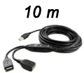 Cabo extensor USB2 amplif. c/ 2 portas Comtac 9192, 10m#100