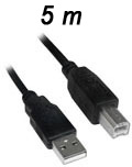 Cabo USB 2.0 tipo A macho p/ B macho Roxline, 5 m