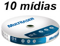 10 Mdias avulsas CD-R Multilaser CD027 52X 700MB#100